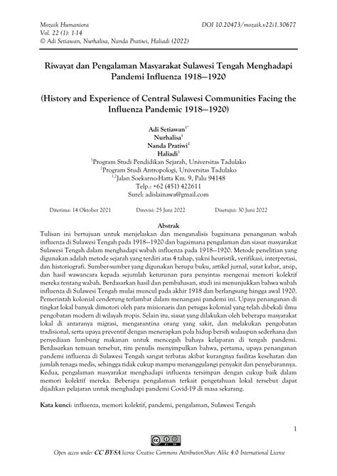 History and Experience of Central Sulawesi Communities Facing the ... - wintechmobiles.com