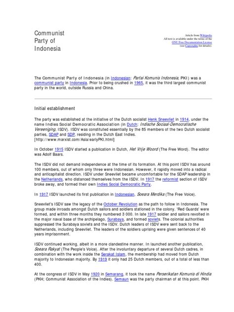 History of Indonesia's Communist Party - Scribd - wintechmobiles.com