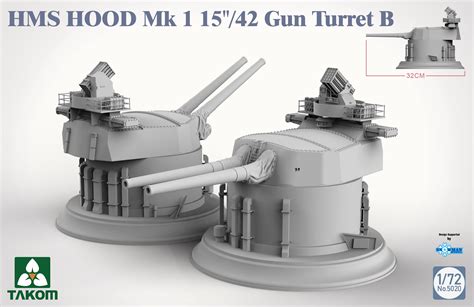 HMS Hood 15" Turrets with Barrels - scalemates.com