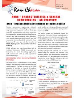 HNBR – CHARACTERISTICS & GENERAL COMPOUNDING – AN …