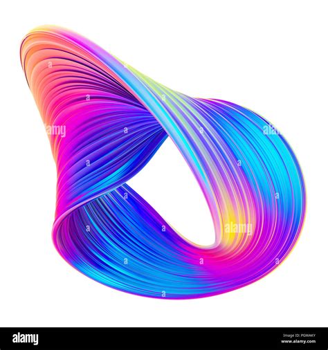 Holographic fluid abstract twisted 3D shape for your … - muktibox.com