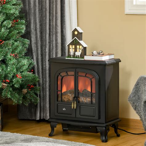 HOMCOM Ava LED Fire Flame Electric Fireplace Heater Wilko