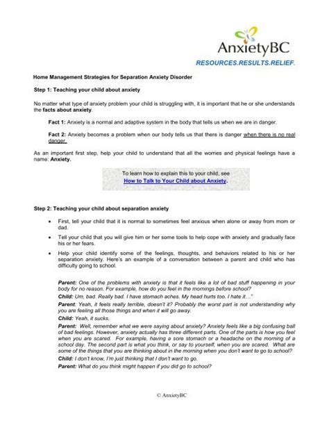 Home Management Strategies for Separation Anxiety Disorder - balustradellc