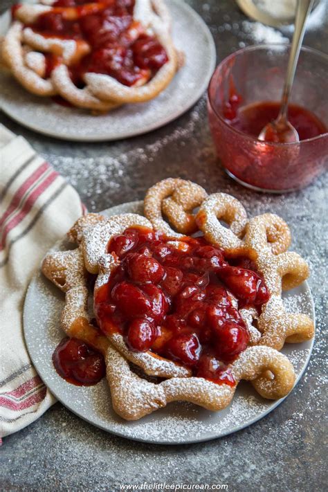 HOMEMADE FUNNEL CAKES WITH STRAWBERRY SAUCE Just like …