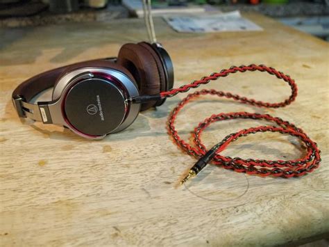 Homemade paracord audio cable with ATH-MSR7 - balustradellc