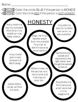 Honesty Lessons, Worksheets and Activities - balustradellc