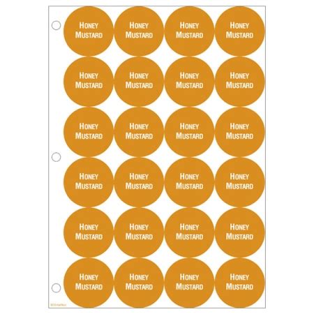 HONEY MUSTARD FIFO LABELS 7"X9.75" 24 PER SHEET Dot It