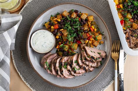 Honey-mustard grilled pork fillet ranch sauce by We Cook - balustradellc