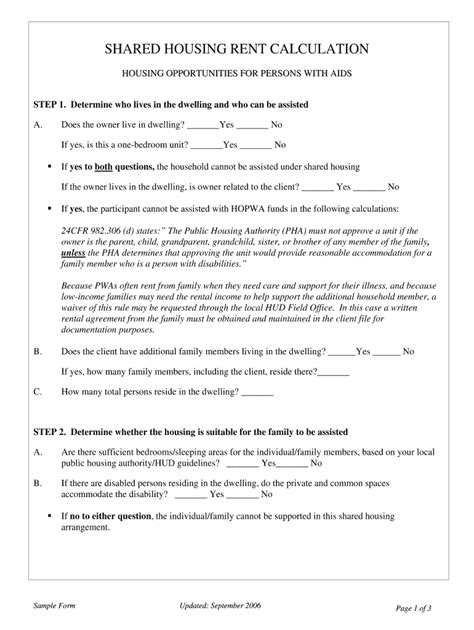 HOPWA Shared Housing Rent Calculation - HUD Exchange