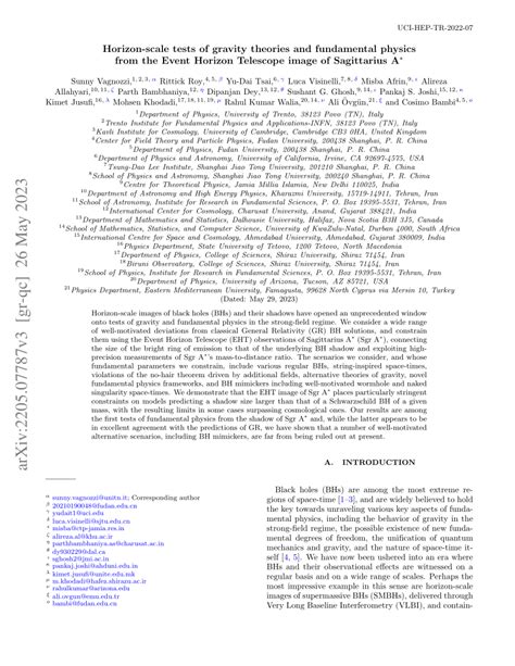 Horizon-scale tests of gravity theories and fundamental physics from ... - muktibox.com