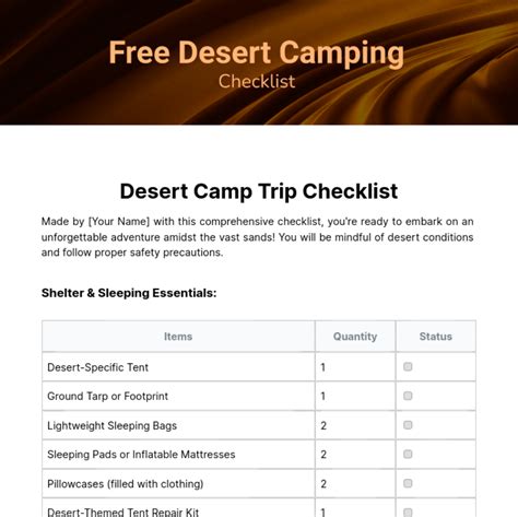 Hot Desert Gear Checklist - Backpacker - balustradellc