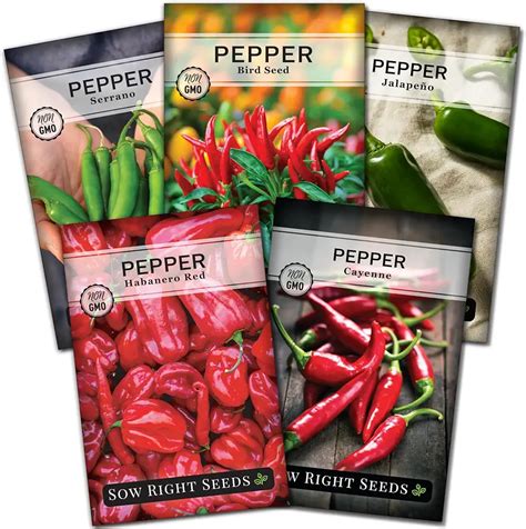 Hot Pepper Seed Collection for Planting | Jalapeño, Serrano, Cayenne ... - balustradellc