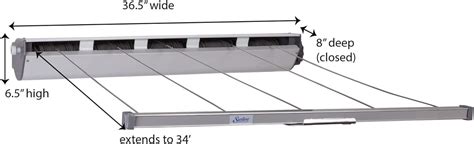 Household Essentials Retractable 5-Line Dryer, White - raincitystudios.com