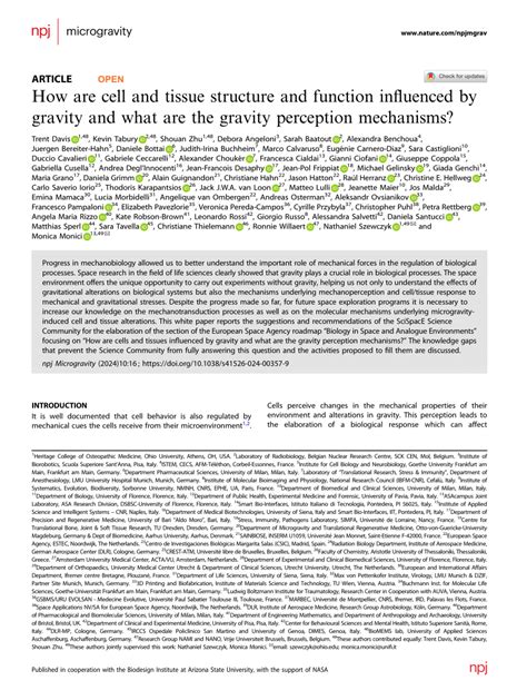 How are cell and tissue structure and function influenced by gravity ... - muktibox.com