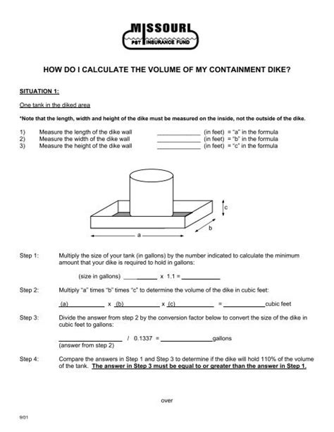 HOW DO I CALCULATE THE VOLUME OF MY CONTAINMENT DIKE…