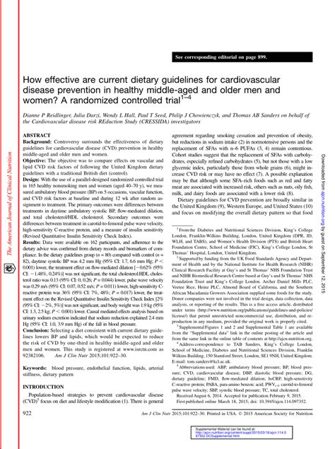 How effective are current dietary guidelines for cardiovascular disease ... - balustradellc