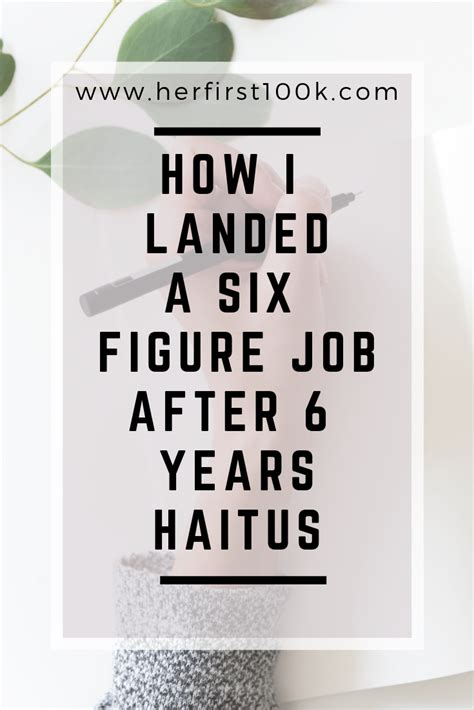 How I Landed A Six-Figure Job After a Six Year Hiatus - balustradellc