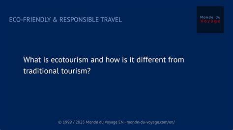 How Is Ecotourism Different From Traditional Tourism - raincitystudios.com