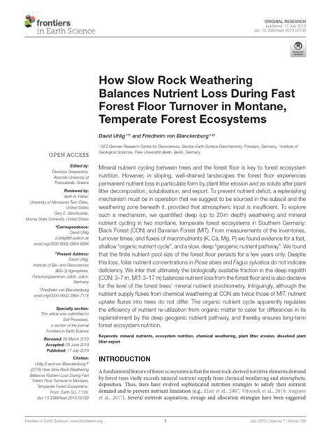 How Slow Rock Weathering Balances Nutrient Loss … - raincitystudios.com