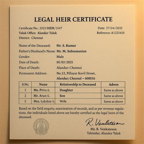 How to apply for a legal heir certificate in India - balustradellc