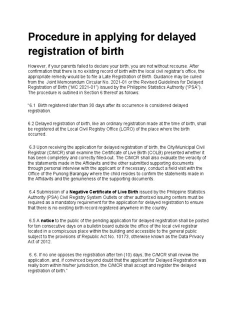 How to Apply for Delayed Registration of Birth in … - balustradellc