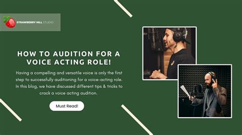 How to Audition for a Voice Acting Role | Backstage - muktibox.com