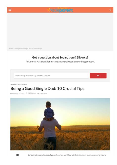 How to Be a Good Single Dad: 13 Crucial Tips - balustradellc