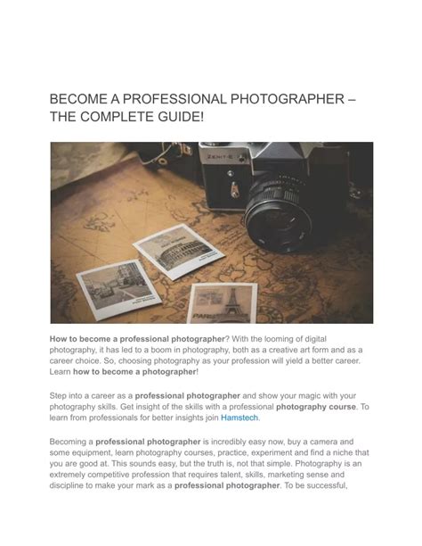 How To Become a Photographer: A Complete Guide … - balustradellc