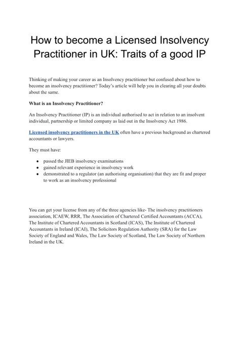 How to become an insolvency practitioner (with definition) - balustradellc