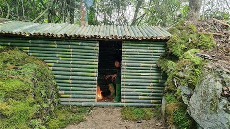 How to build a bamboo shelter in the mountains, Bushcraft Building ... - balustradellc