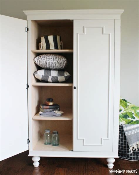 How to Build a DIY Armoire Cabinet with Shelves - balustradellc