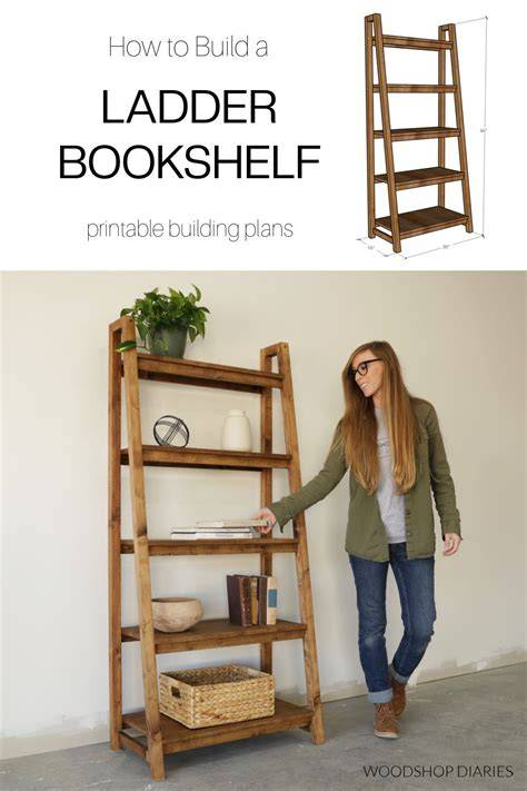 How to Build a DIY Leaning Ladder Bookcase - This Old House - raincitystudios.com