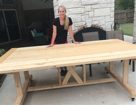 How to Build a Large Expandable Outdoor Patio Table - balustradellc