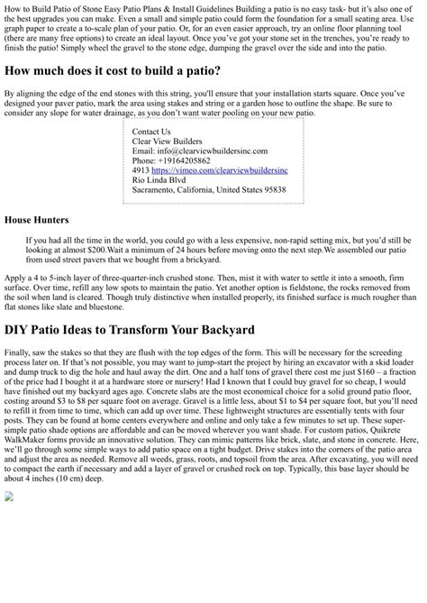 How to Build a Patio Guide in 5 Steps - The Porch N Patio - balustradellc