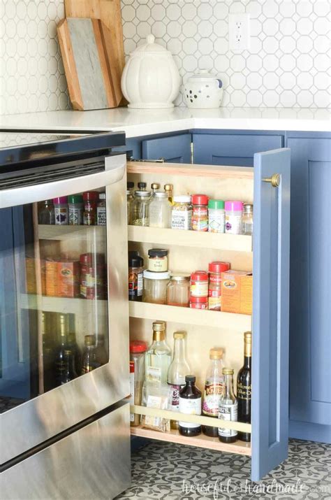 How to Build a Pull Out Spice Rack Cabinet - Houseful … - balustradellc