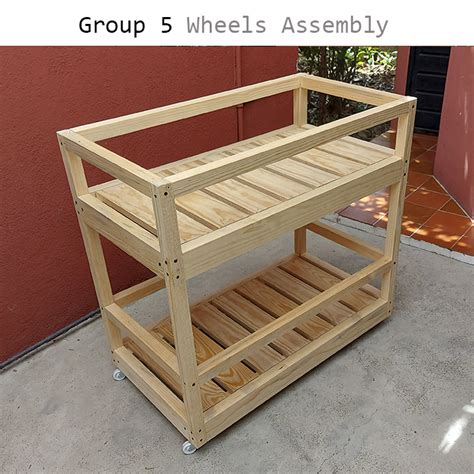 How to Build a Wooden Utility Cart - CraftyAmigo - balustradellc