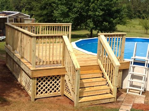 How To Build An Above Ground Pool Deck - Your Cool Home - balustradellc
