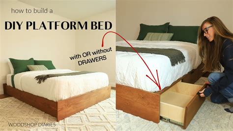 How to Build an EASY DIY Platform Bed | with OR without Storage! - balustradellc