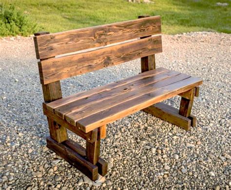How To Build An Easy DIY Rustic Bench - Shelley Bates Home - balustradellc