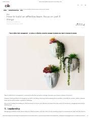 How to build an effective team: focus on just 3 things - balustradellc