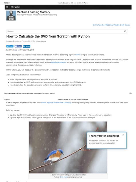 How to Calculate the SVD from Scratch with Python - wintechmobiles.com