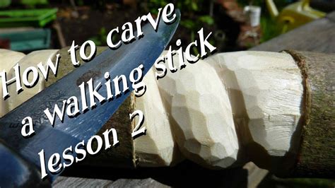 How to carve a bush-craft walking stick lesson spiral pattern- lesson 2 - balustradellc