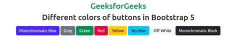How to Change Button Color in Bootstrap 5 - GeeksforGeeks - balustradellc