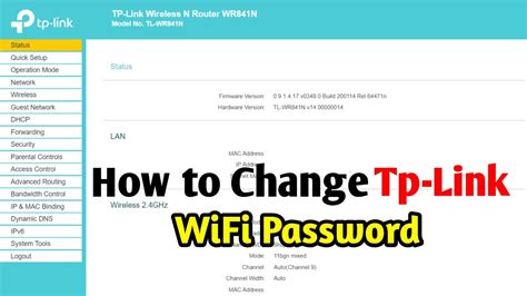 How to Change the TP Link Wifi Router Password - balustradellc