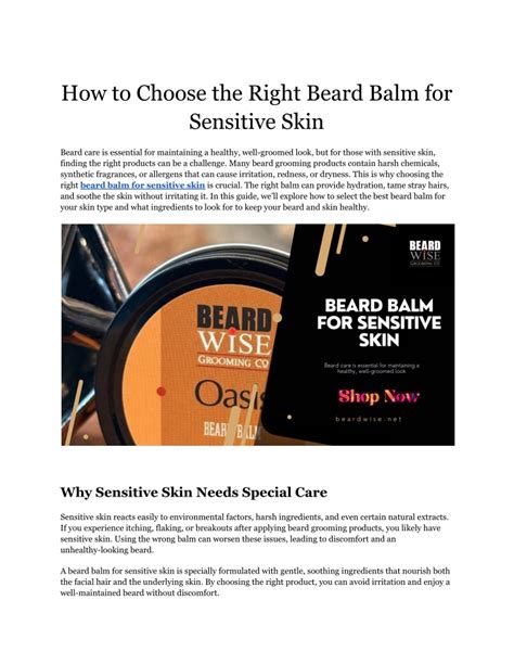 How to Choose the Right Beard Products for Sensitive … - balustradellc