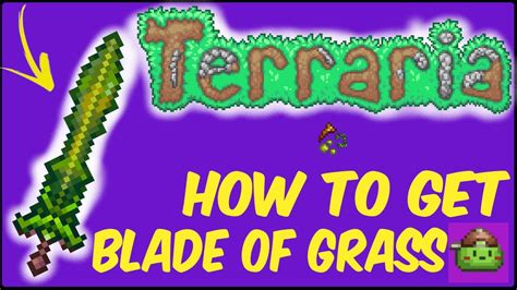 HOW TO CRAFT BLADE OF GRASS Terraria Tips and Help