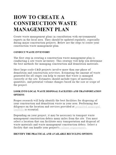 How to Create a Construction Waste Management Plan - raincitystudios.com