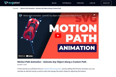 How to Create a Motion Path Animation | SVGator Tutorial - muktibox.com