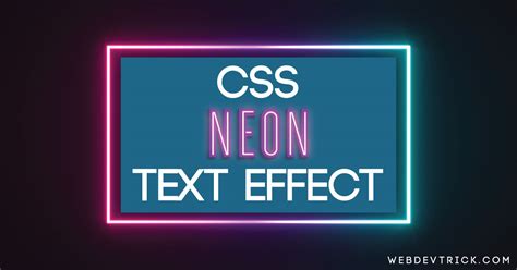 How to Create Neon Text With CSS - muktibox.com