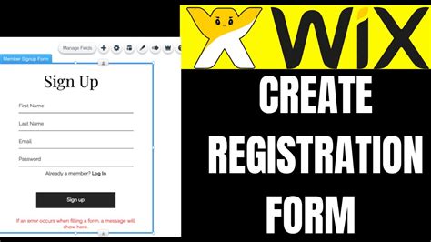 HOW TO CREATE REGISTRATION FORM WIX WEBSITE 2024 YouTube